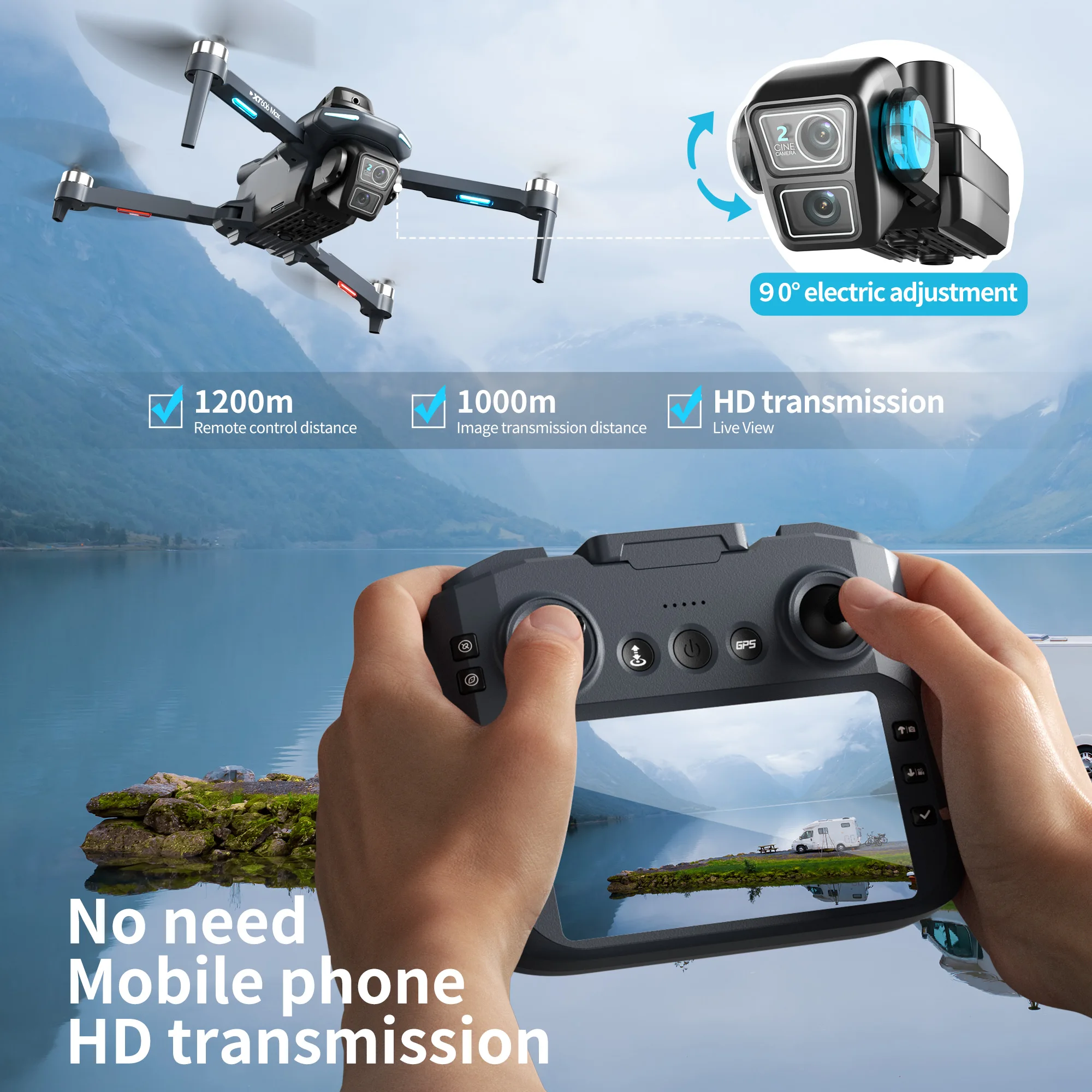 Original XT606 MAX GPS-Drohne  – Drone Gps Mount Bewertung und Preis